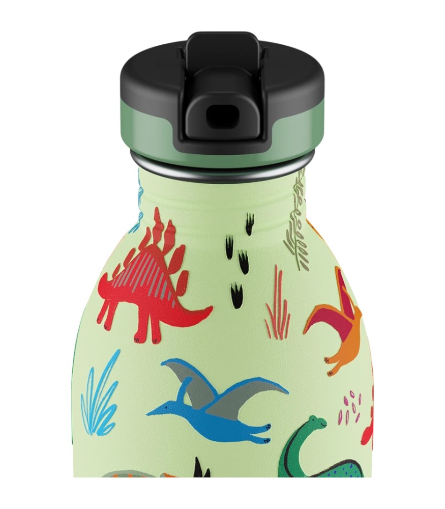 24Bottles Kids Bottle Paslanmaz &Ccedil;elik &Ccedil;ocuk Su Matarası (500 ml) // Jurassic Friends