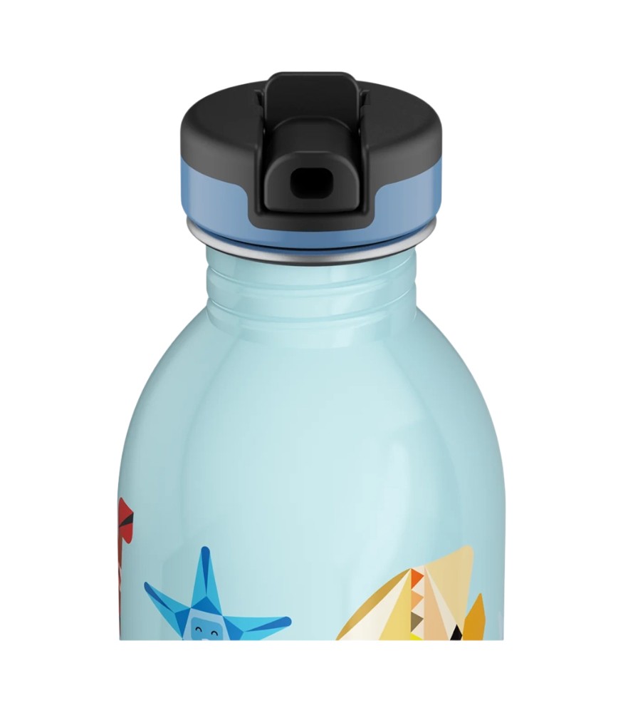 24Bottles Kids Bottle Paslanmaz &Ccedil;elik &Ccedil;ocuk Su Matarası (250 ml) // Sea Friends