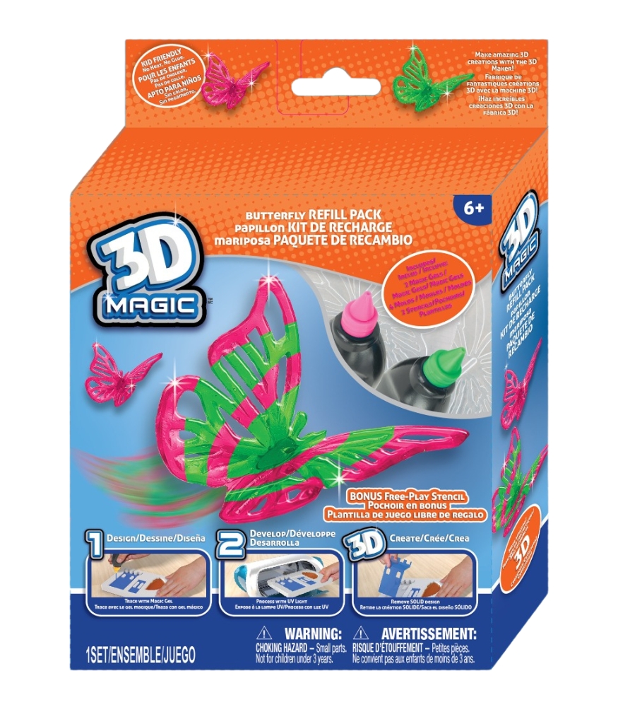 3D Magic 3 Boyutlu Tasarım Kalıp & Kalem Set // Kelebek