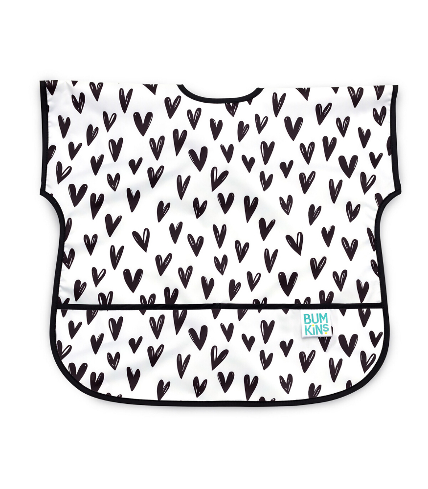 Bumkins Junior Bib Kısa Kollu Önlük // Hearts