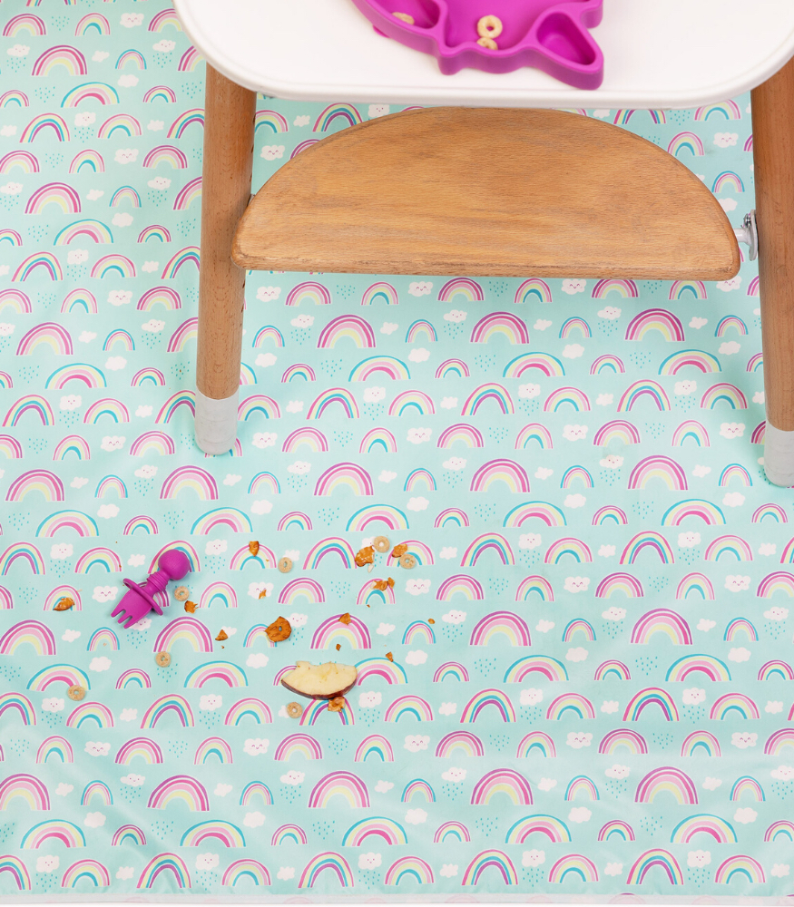 Bumkins Splat Mat - Çok Amaçlı Sızdırmaz Örtü // Rainbows