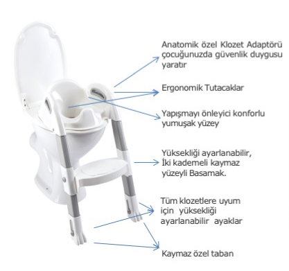 thermobaby kiddyloo merdivenli tuvalet adaptörü