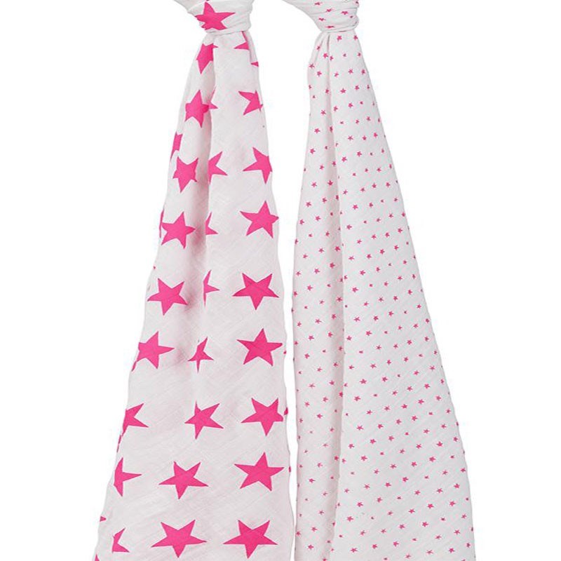 aden + anais 2'li Müslin Örtü Seti (Fluro Pink)