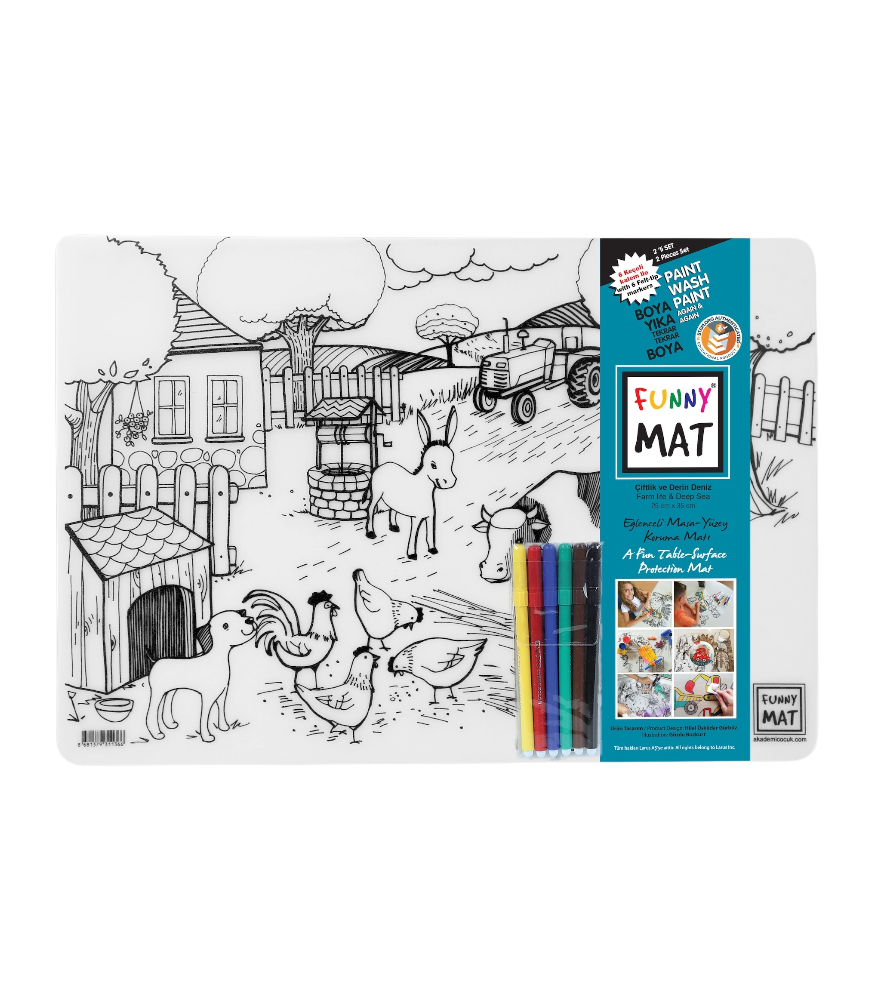 Funny Mat Set - Mini // &Ccedil;iftlik Hayatı & Derin Deniz