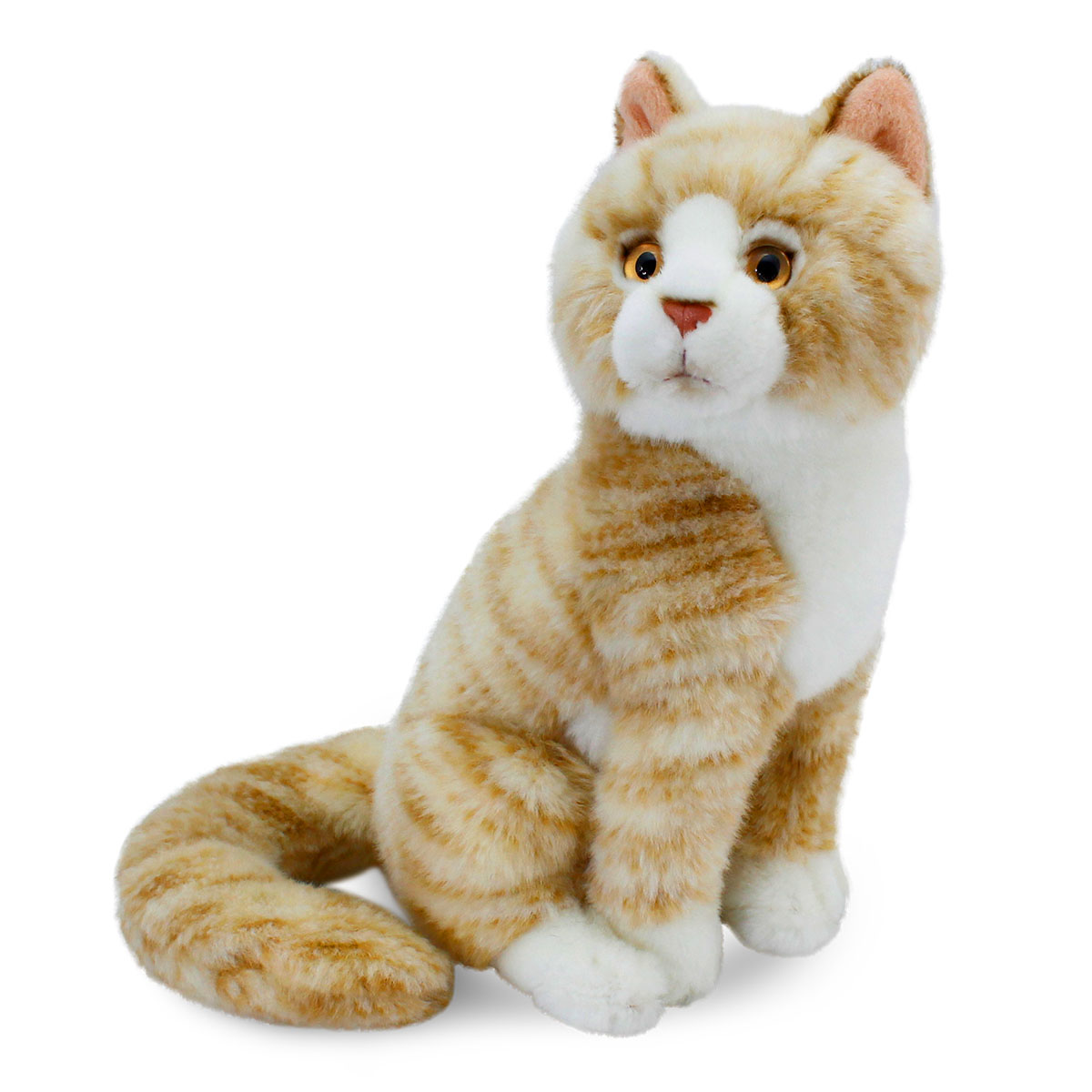 Animals Of The World Peluş Oturan Bej Kedi (22 cm)