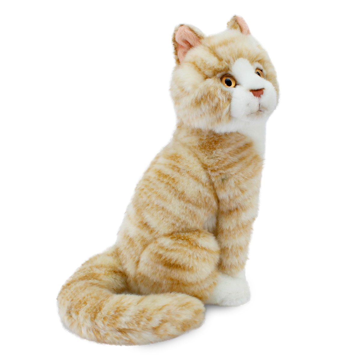 Animals Of The World Peluş Oturan Bej Kedi (22 cm)