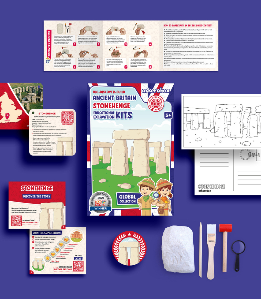 Arkerobox Eğitici Kazı Seti - Global Seri // Antik Britanya Stonehenge