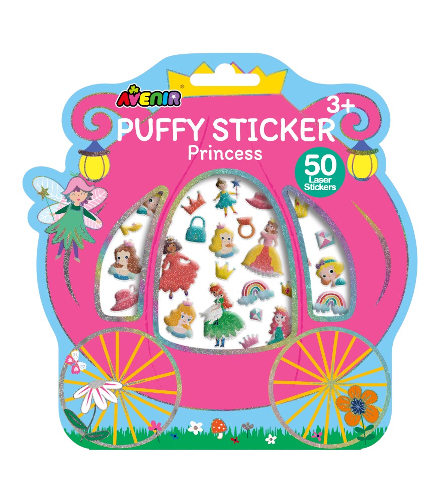 Avenir Puffy Kabartma Çıkartmalar // Princess