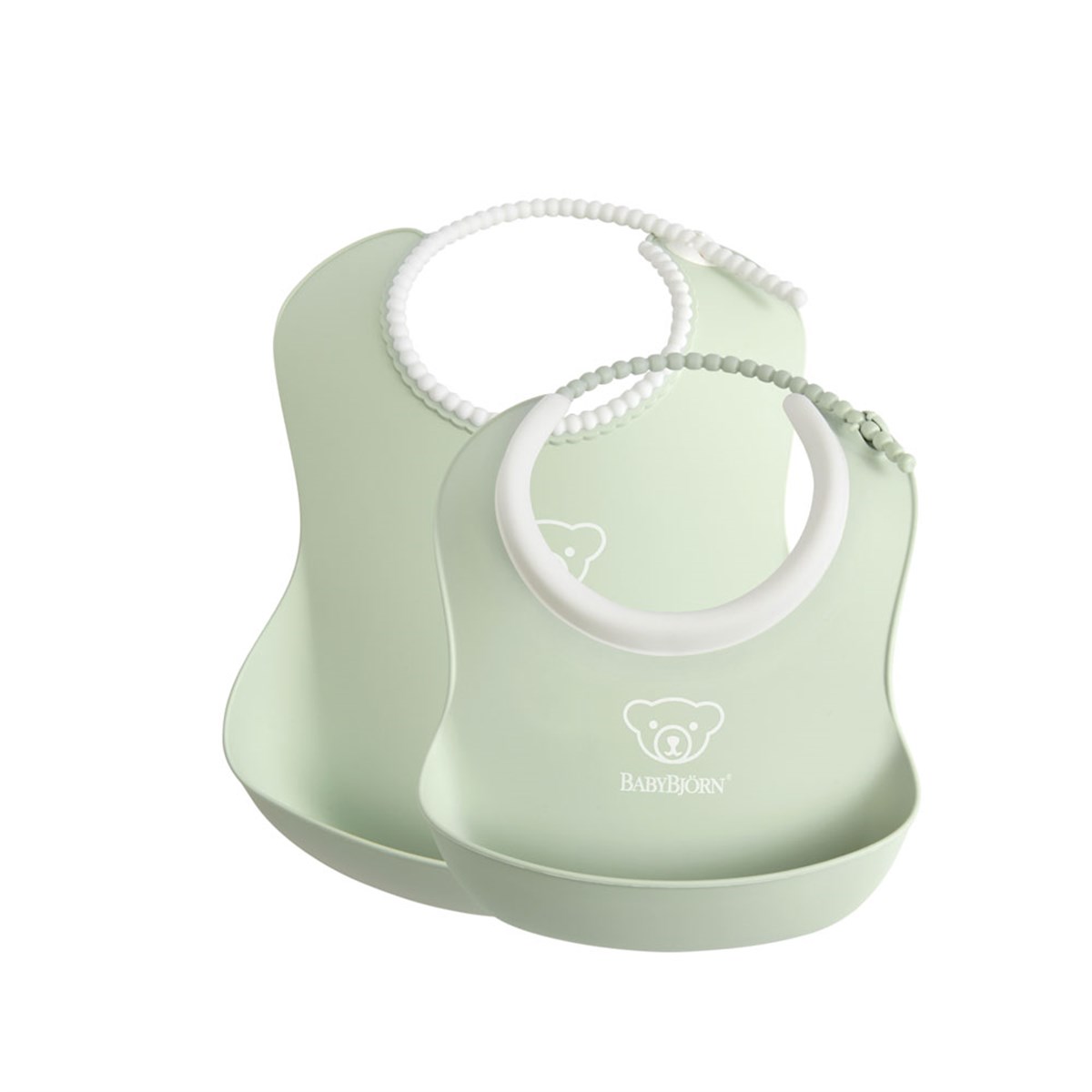 Babybjörn Yumuşak Plastik Mama Önlüğü Seti // Powder Green