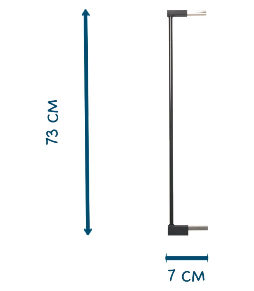 BabyDan Extend A Gate Uzatma Aparatı (7 cm) // Siyah