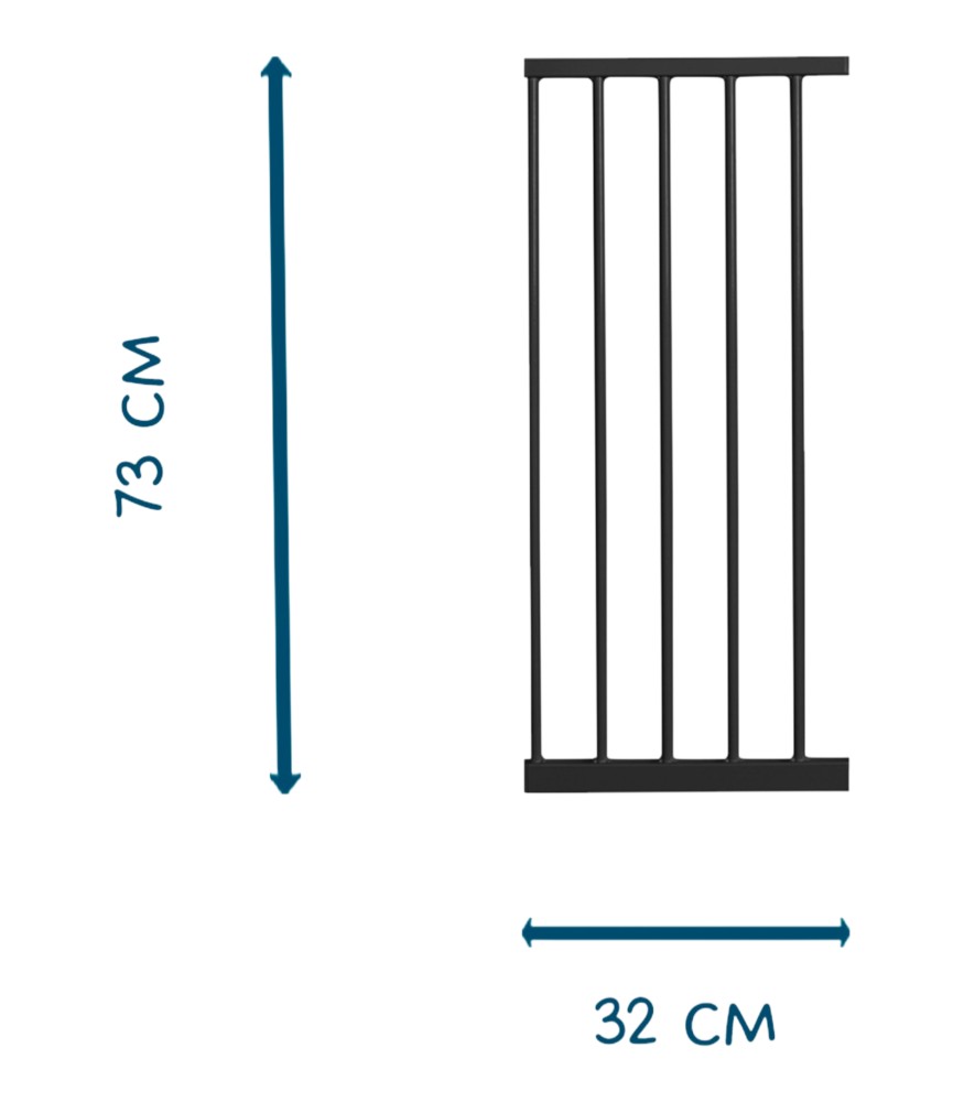 BabyDan Asta G&uuml;venlik Kapısı Uzatma Paneli (32 cm) // Siyah