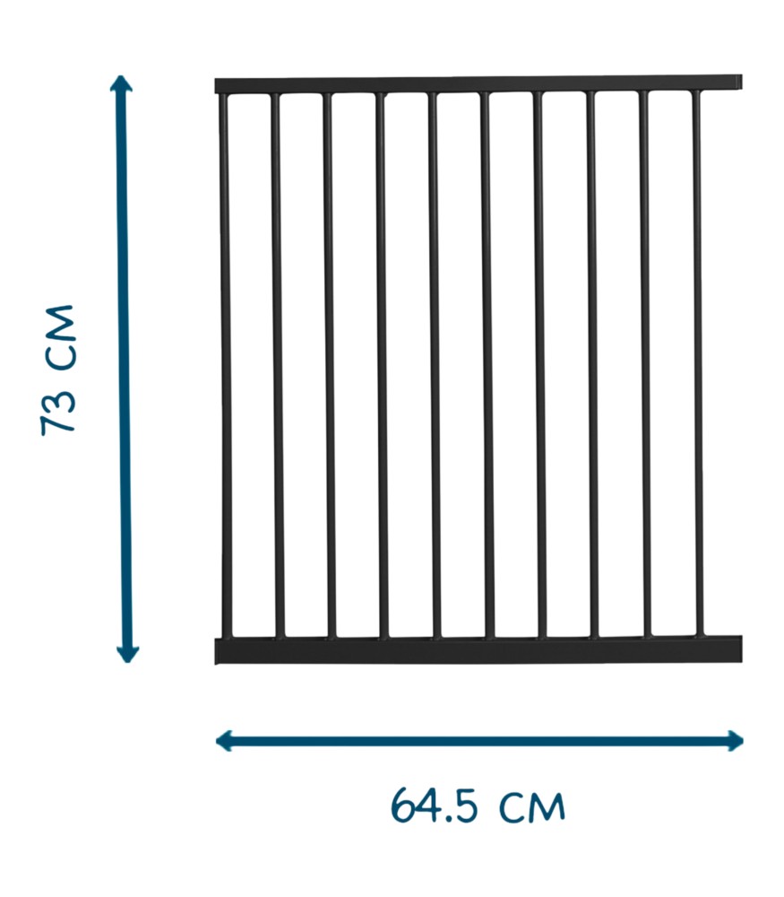BabyDan Asta G&uuml;venlik Kapısı Uzatma Paneli (64,5 cm) // Siyah