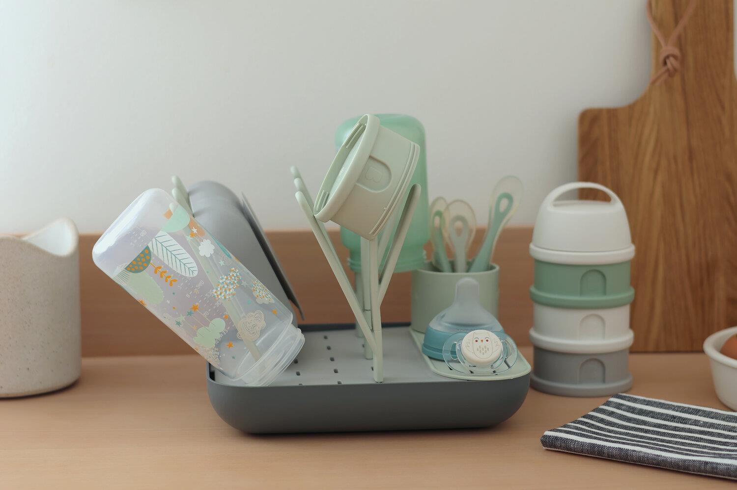 Beaba Forest Biberon Kurutma Standı // Misty - Mineral