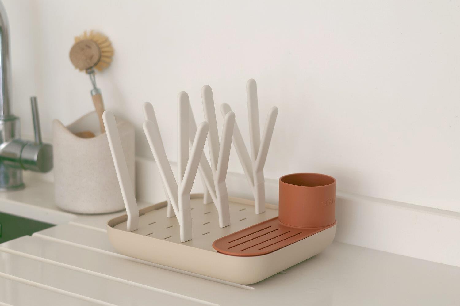 Beaba Forest Biberon Kurutma Standı // Terracotta - Clay