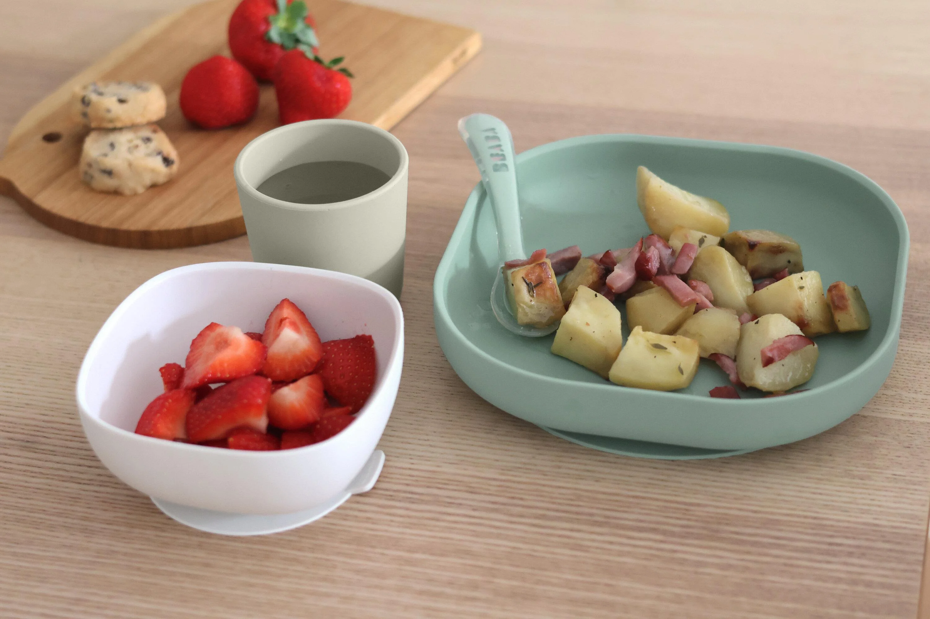 Beaba Silikon Beslenme Seti (4 Parça) // Sage Green