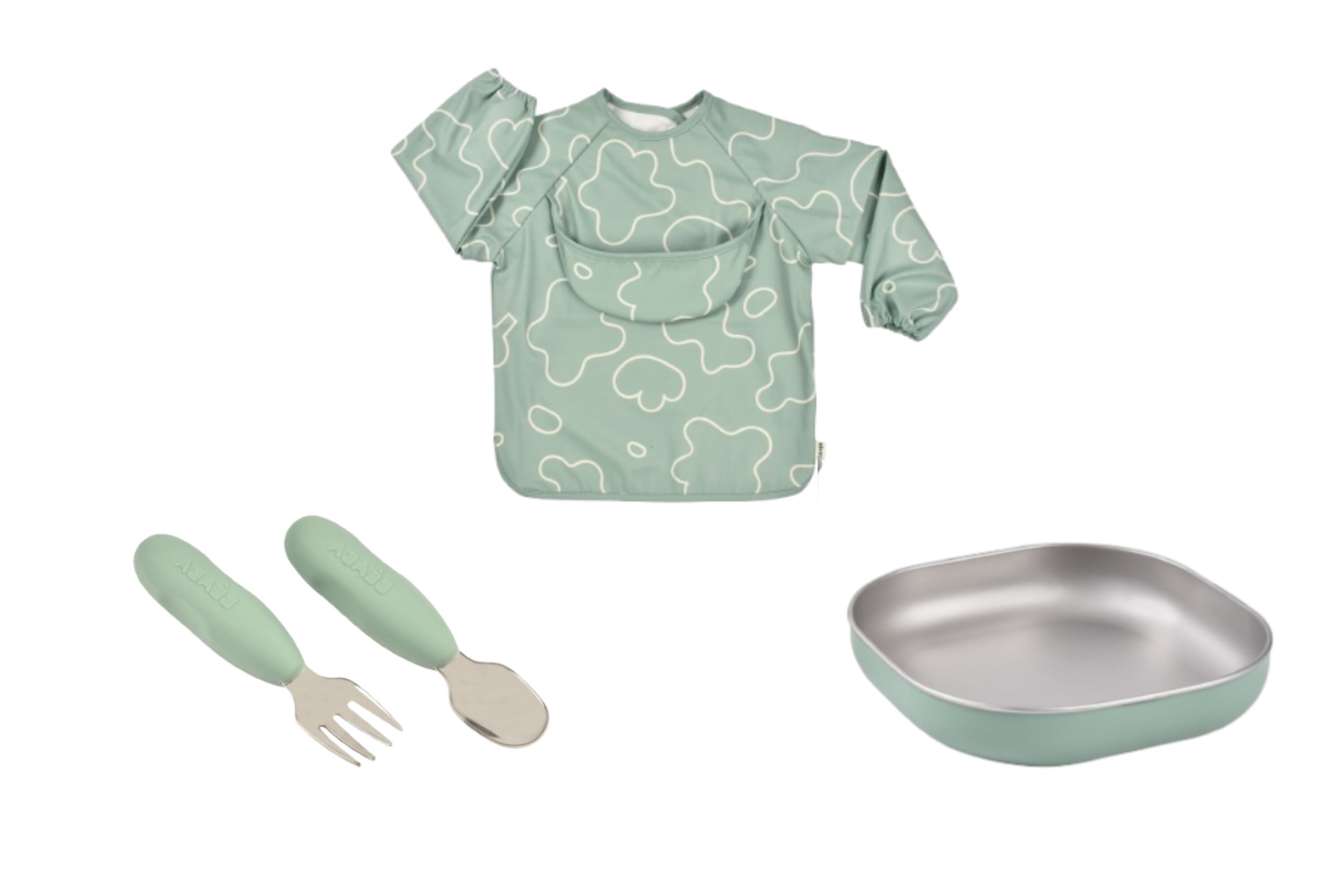 Beaba İlk Yemek Setim &Ccedil;elik, Sage Green