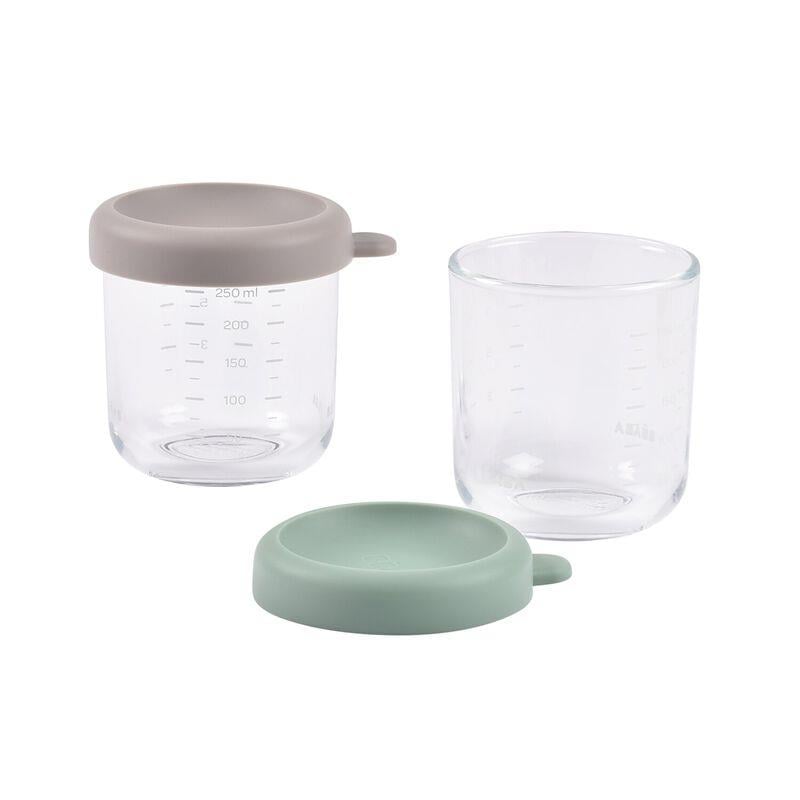 Beaba Bebek Cam Mama Kavanozu Seti (250 ml) // Sage Green & Gazelle