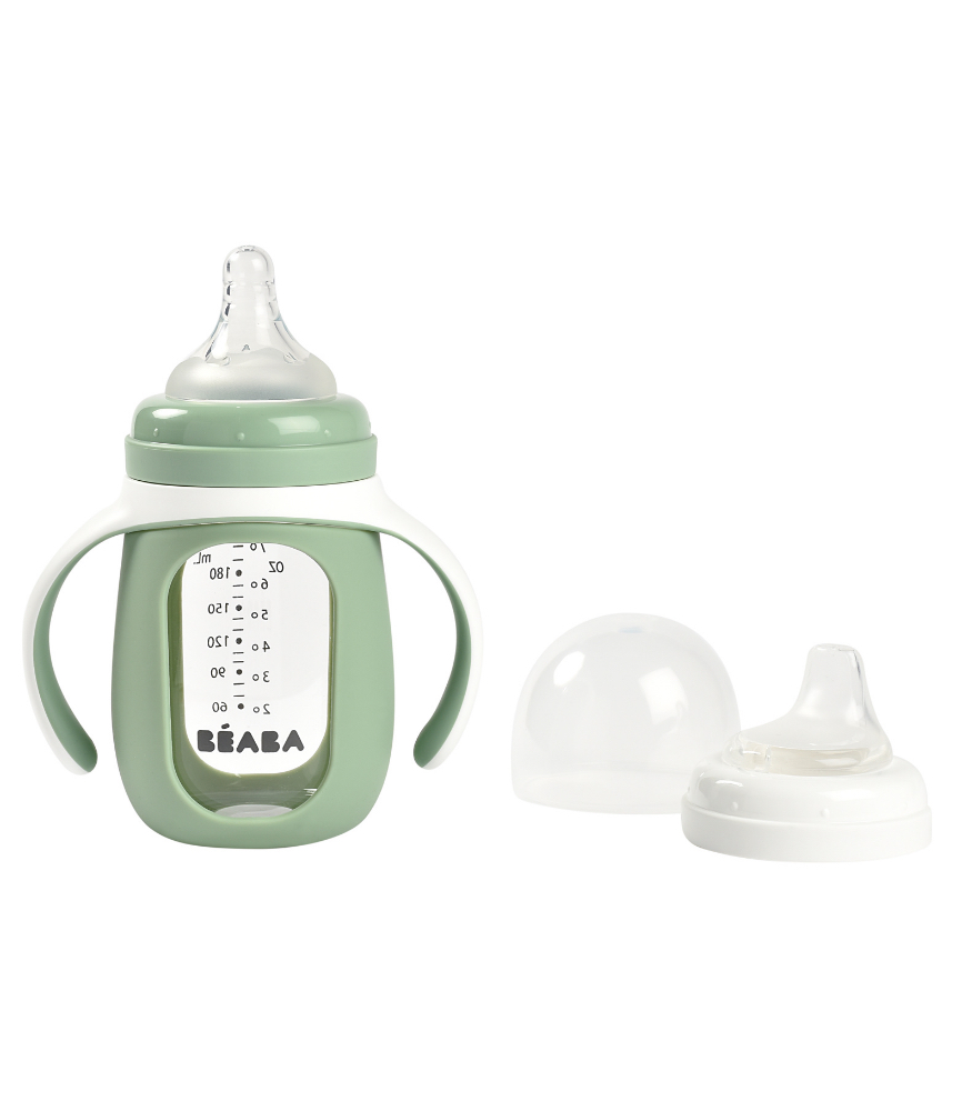 Beaba Cam Biberon ve Suluk (210 ml) // Sage Green