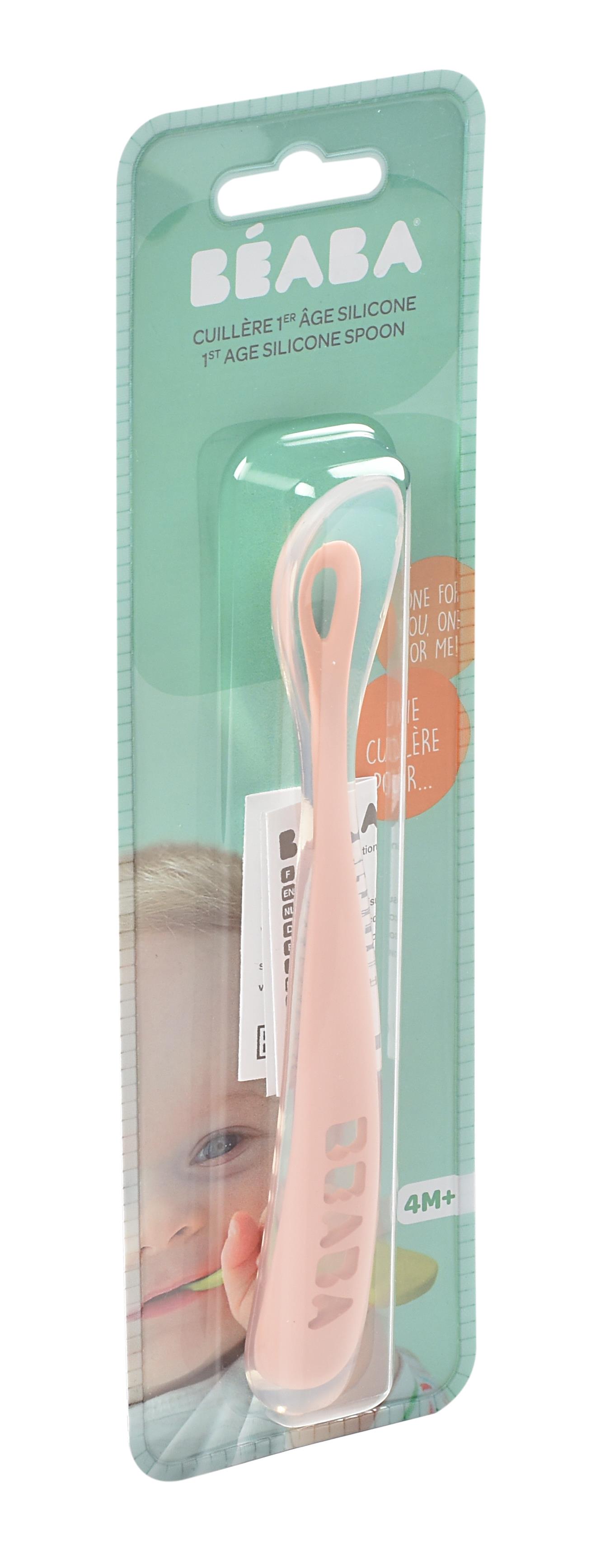 Beaba Ergonomik Silikon Kaşık // Old Pink