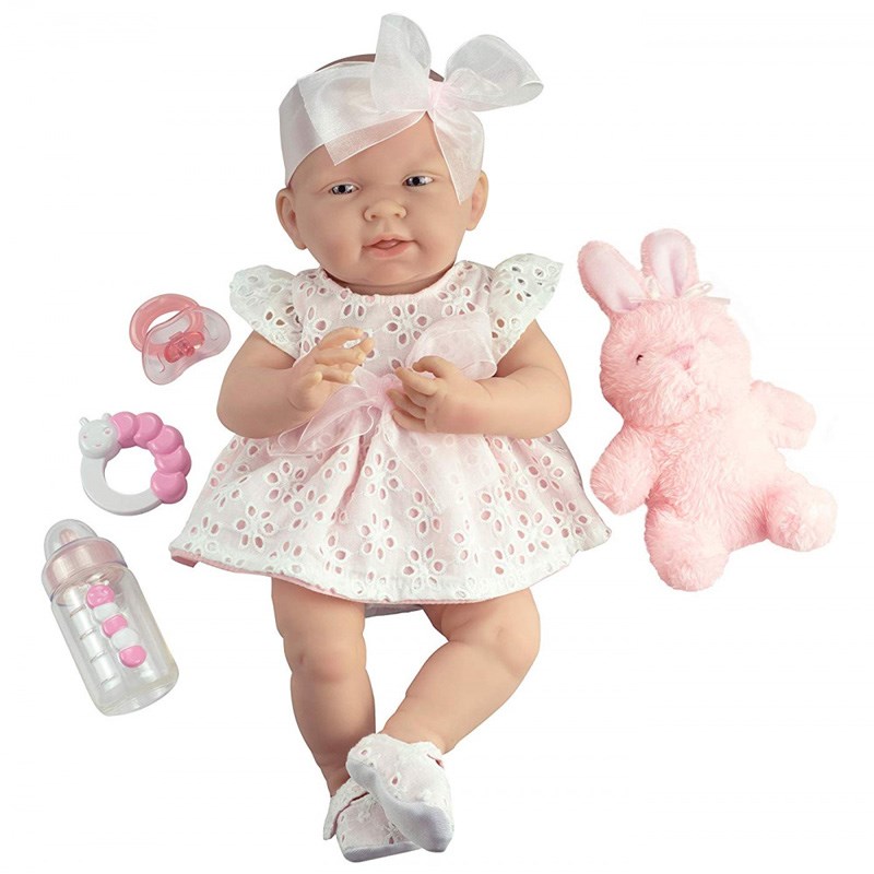 Berenguer Yenidoğan Oyuncak Kız Bebek (38 cm) // Pembe Tavşan