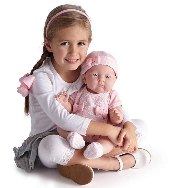 Berenguer  Yenidoğan Oyuncak Kız Bebek (46 cm) // &Ccedil;i&ccedil;ekli Elbise