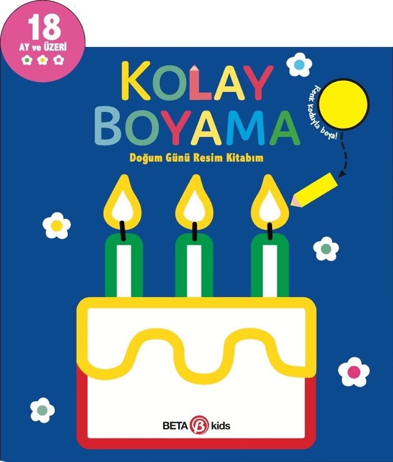 Beta Kids Kolay Boyama Doğum Günü Resim Kitabım