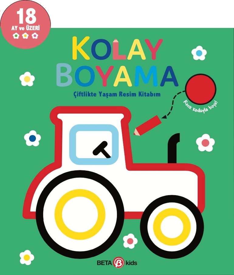 Beta Kids Kolay Boyama Çiflikte Yaşam Resim Kitabım