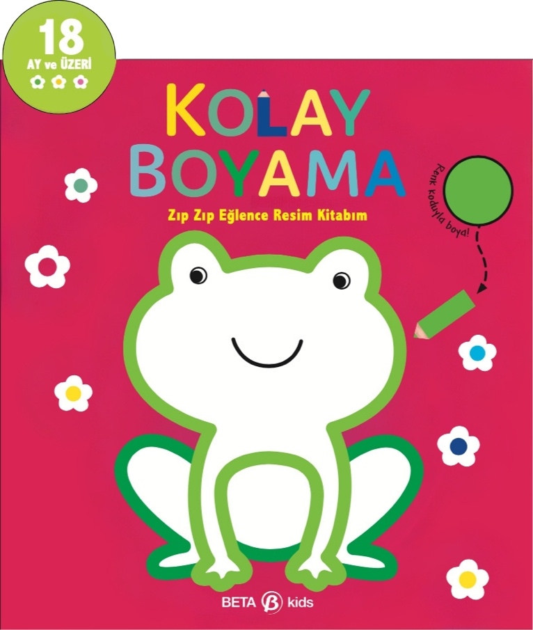 Beta Kids Kolay Boyama Zıp Zıp Eğlence Resim Kitabım