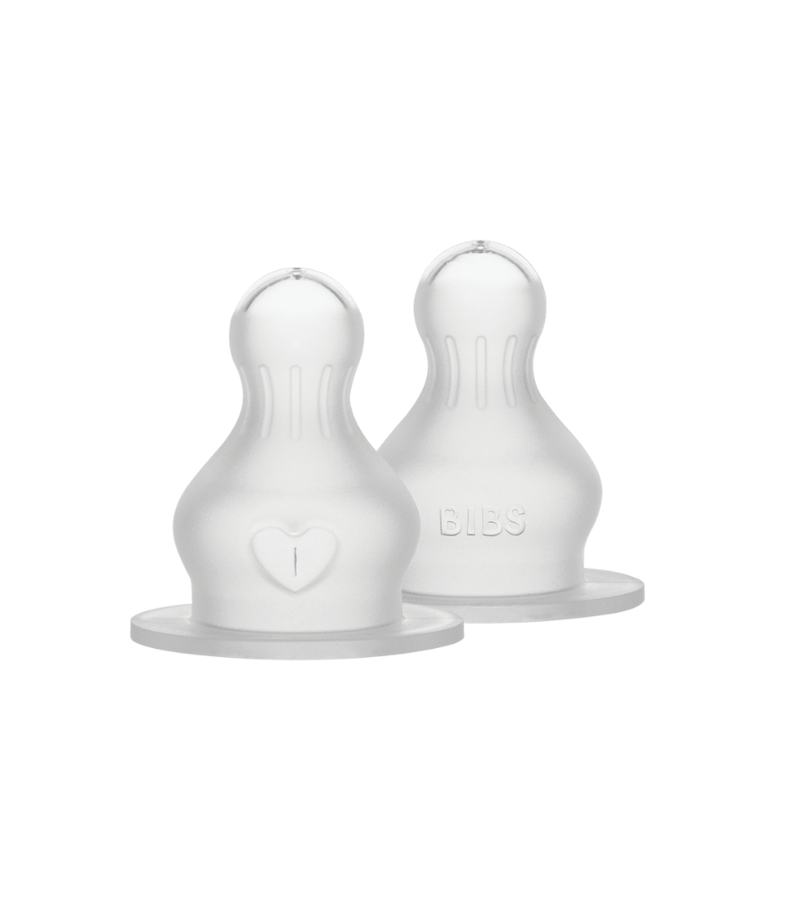 Bibs Baby Silikon Biberon Yedek Emziği (2 Adet) // Yavaş Akış