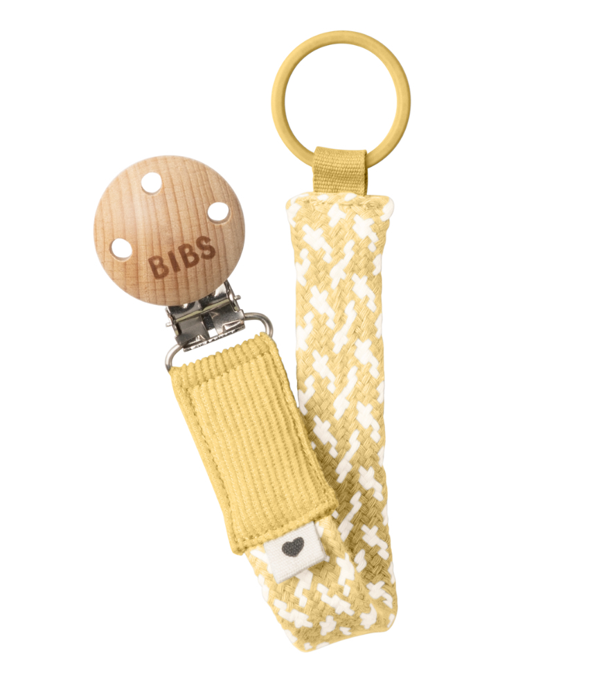 Bibs Paci Braid - Emzik Askısı // Pale Butter - Ivory