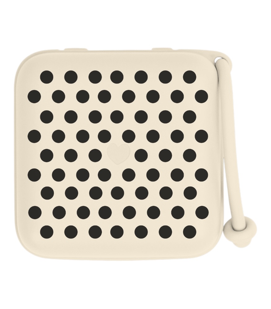 Bibs Emzik Kutusu // Polka Dots - Ivory / Black