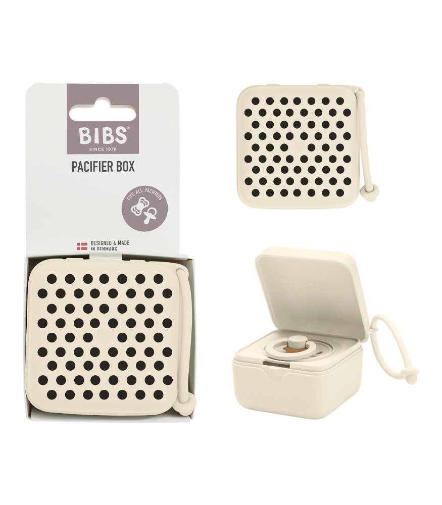 Bibs Emzik Kutusu // Polka Dots - Ivory / Black