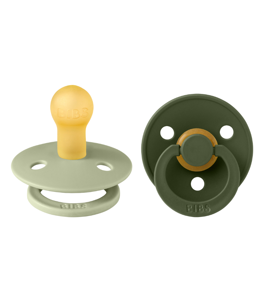 Bibs Colour Kauçuk Emzik 2'li Set // Sage & Hunter Green