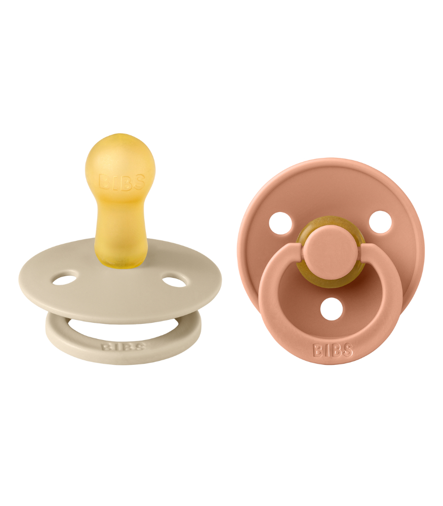 Bibs Colour Kauçuk Emzik 2'li Set // Vanilla & Peach