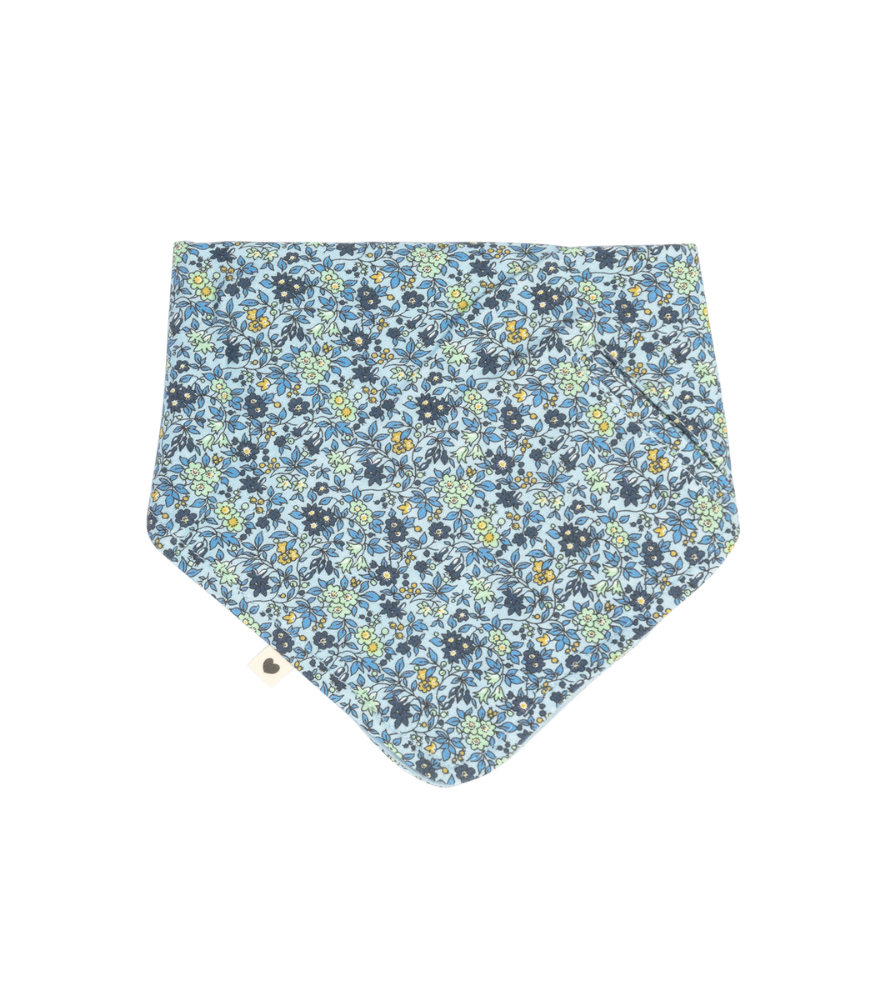 BIBS x Liberty M&uuml;slin Bebek Yaka Bandana // Chamomile Lawn Baby Blue