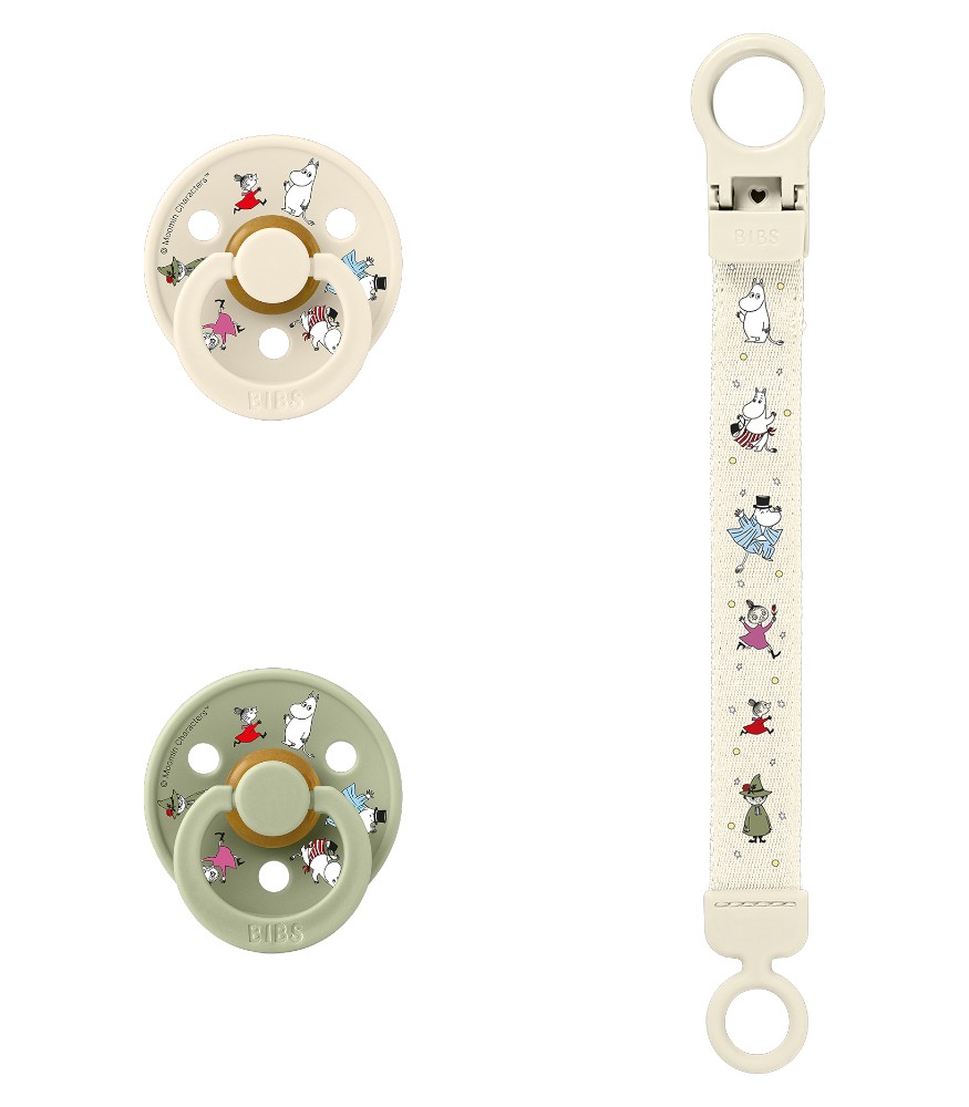 Bibs x Moomin Emzik Hediye Seti // Ivory - Sage