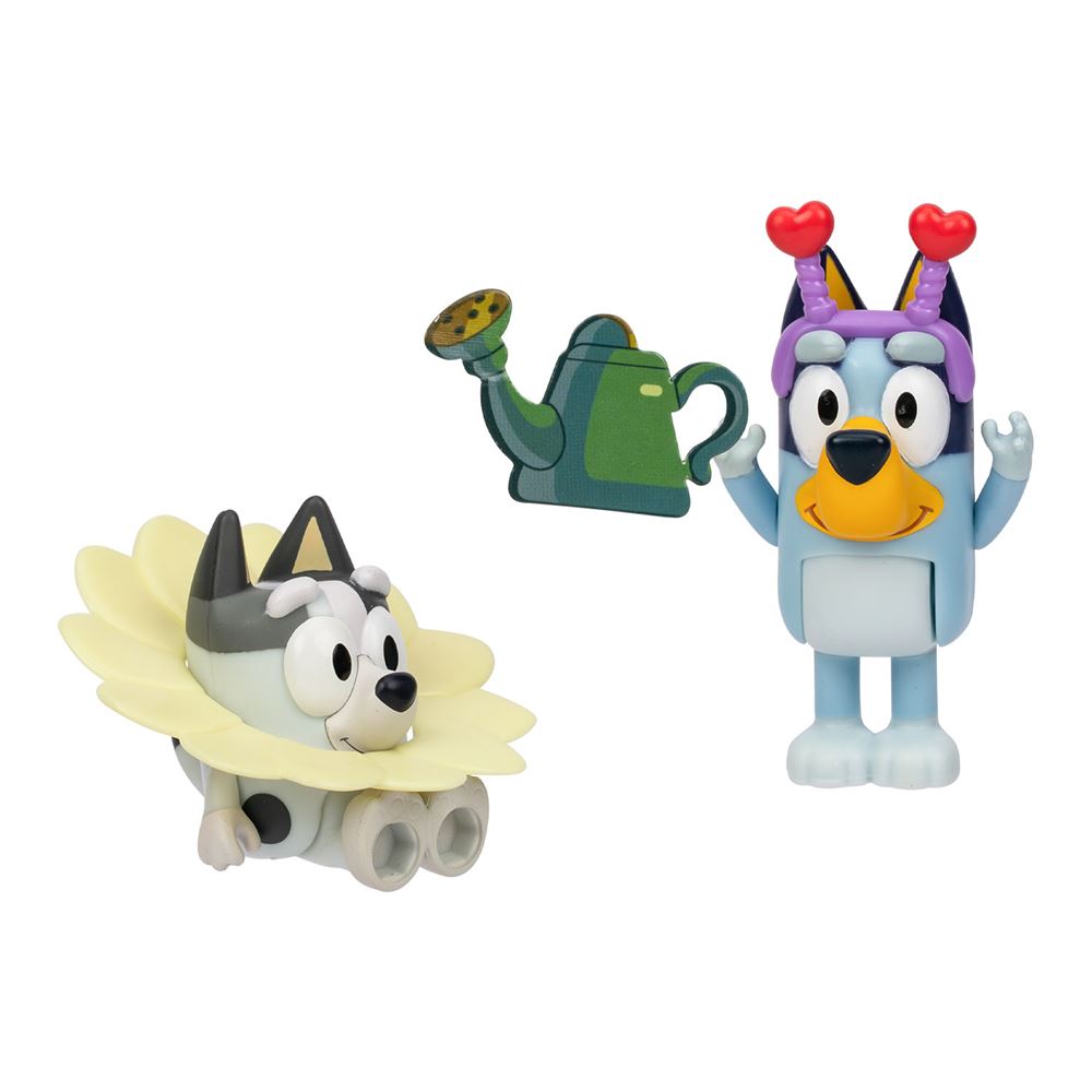 Bluey Fig&uuml;r Aksesuarlı Set (2 Adet) // Bahar Temalı