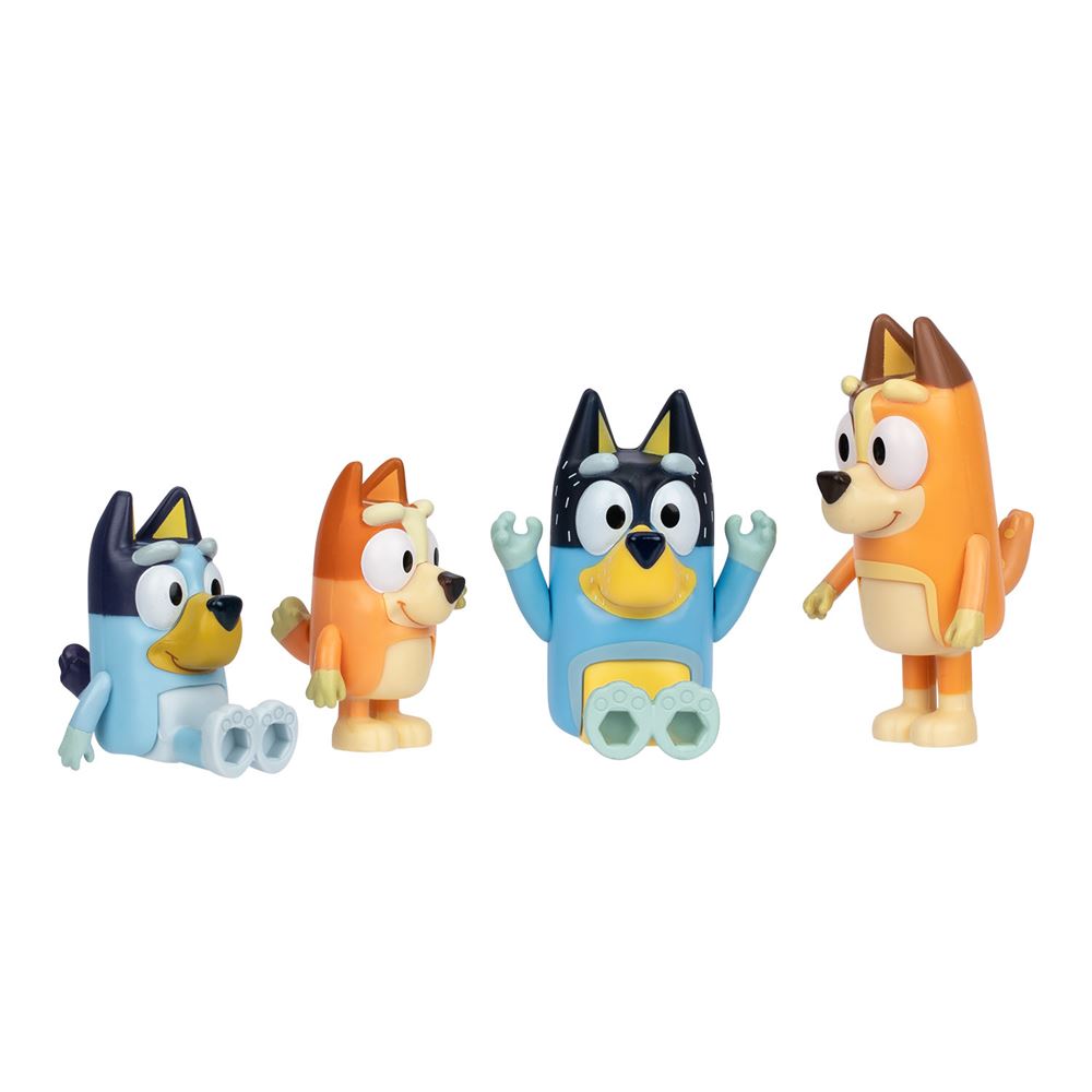 Bluey Fig&uuml;r Set (4 Adet) // Bluey ve Ailesi