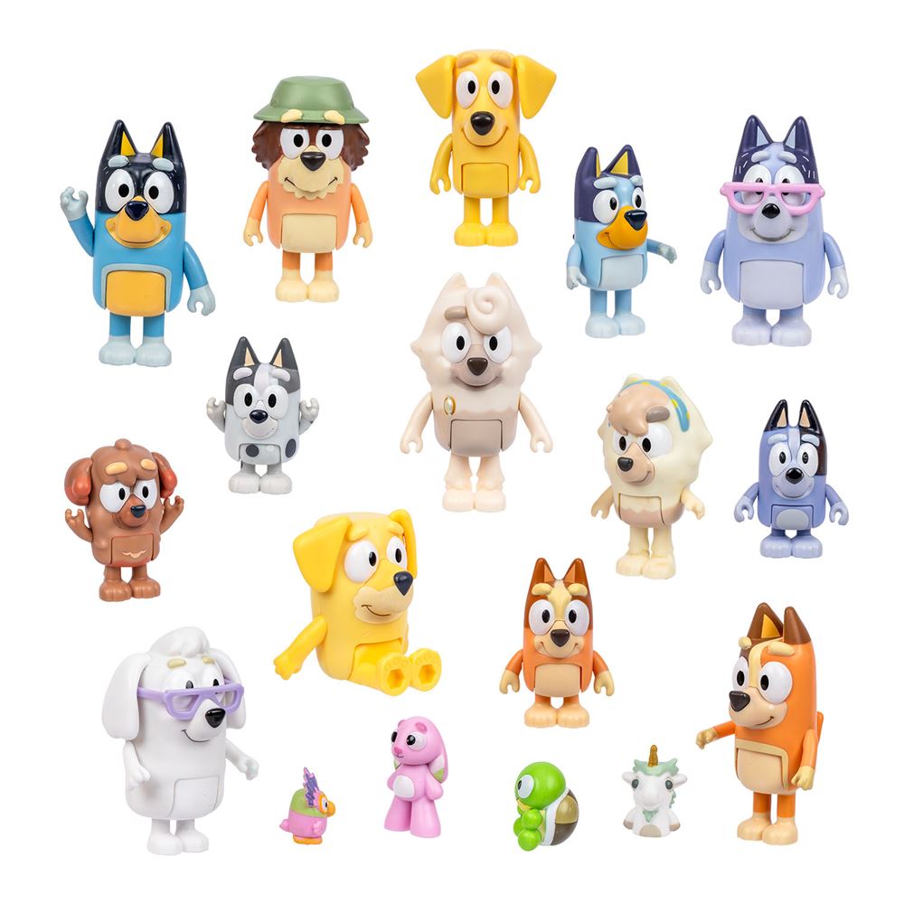Bluey Fig&uuml;r Set (18 Adet) // Ultimate Aile ve Arkadaş