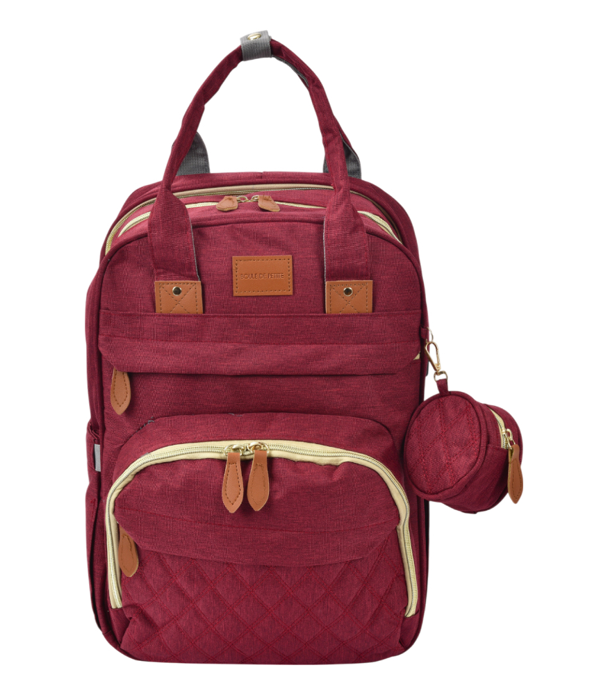 Boule De Petite Çok Fonksiyonlu Bordo Anne-Bebek Bakım Çantası