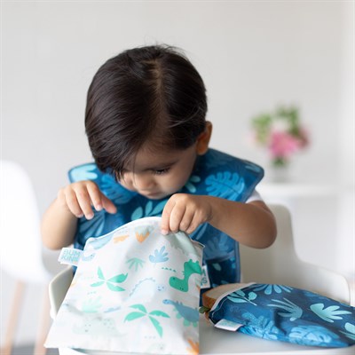 Bumkins Atıştırma Çantası - Büyük // Dinosaurs