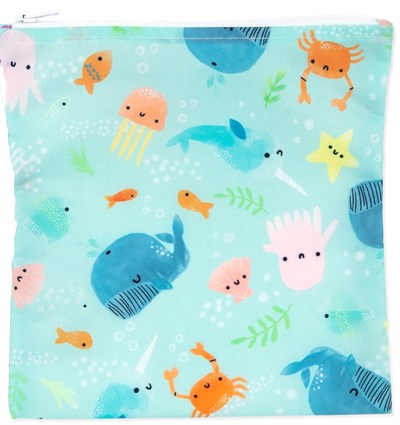Bumkins Atıştırma Çantası - Büyük // Ocean Life