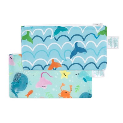 Bumkins Atıştırma Çantası - Küçük (2 Adet) // Rolling With The Waves