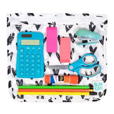 Bumkins Şeffaf Seyahat Çantası // Hearts