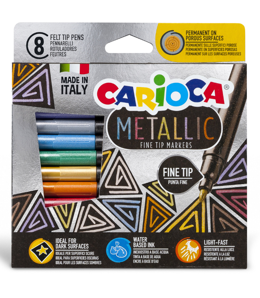 Carioca Keçeli Boya Kalemi // Metalik (8 Adet)