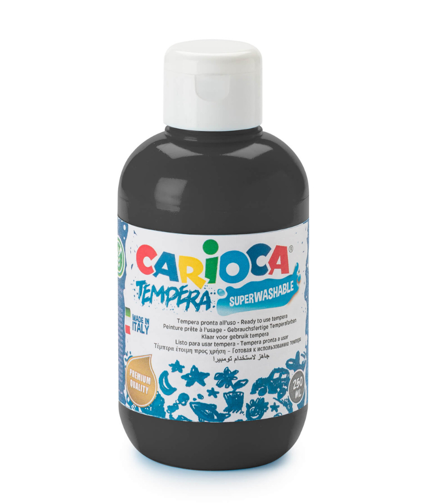 Carioca Süper Yıkanabilir Guaj Boya (250 ml) // Siyah