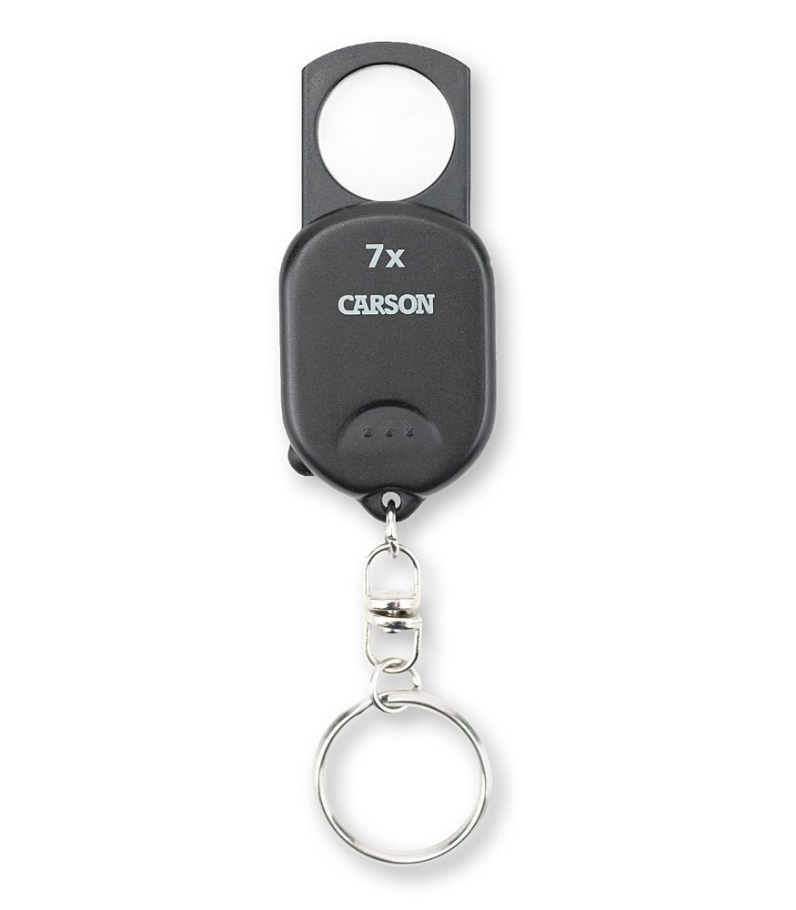 Carson Pop-Up Bas Çıkar Büyüteç Anahtalık (7X)