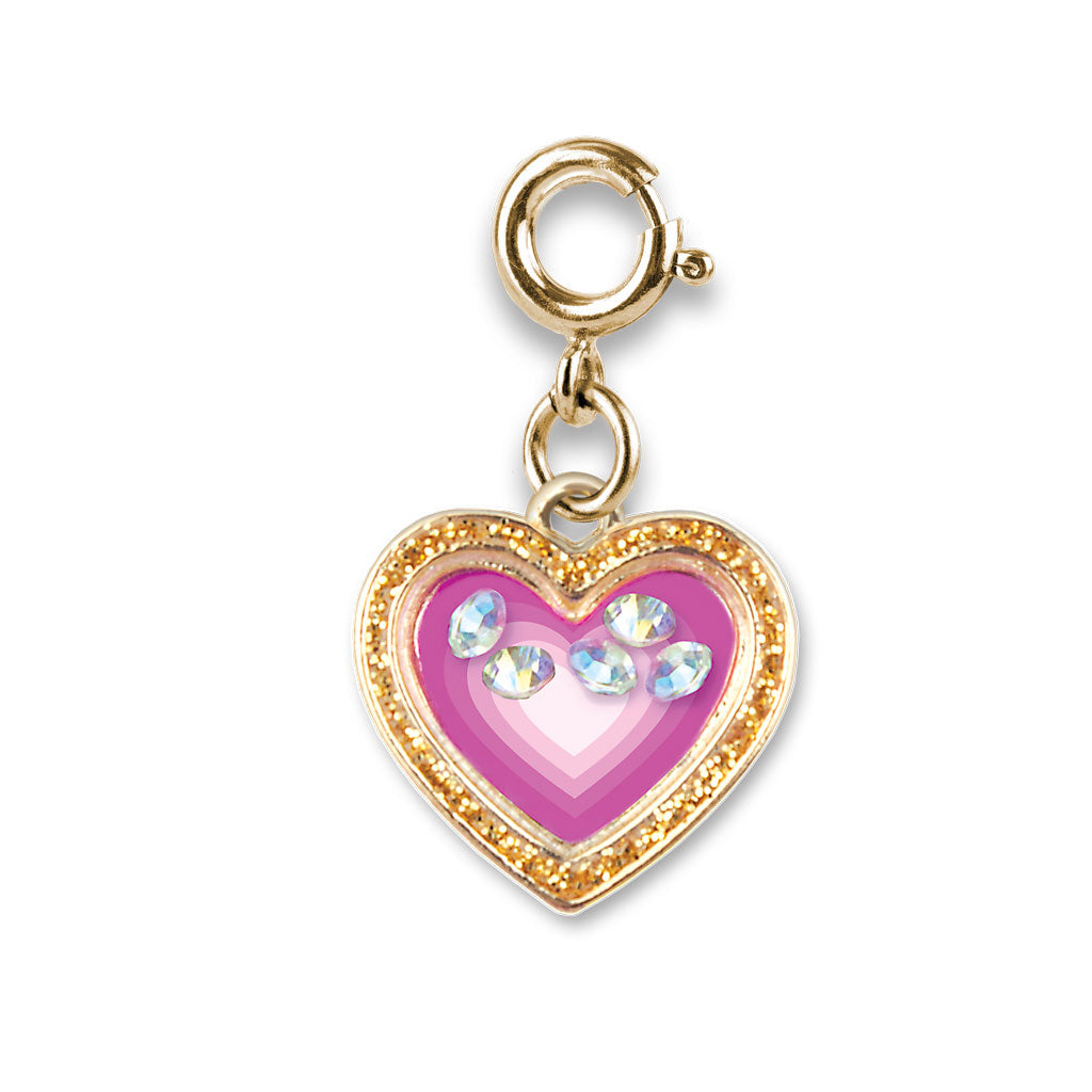 Charm It! Kolye & Bileklik Charm // Gold Heart Shaker