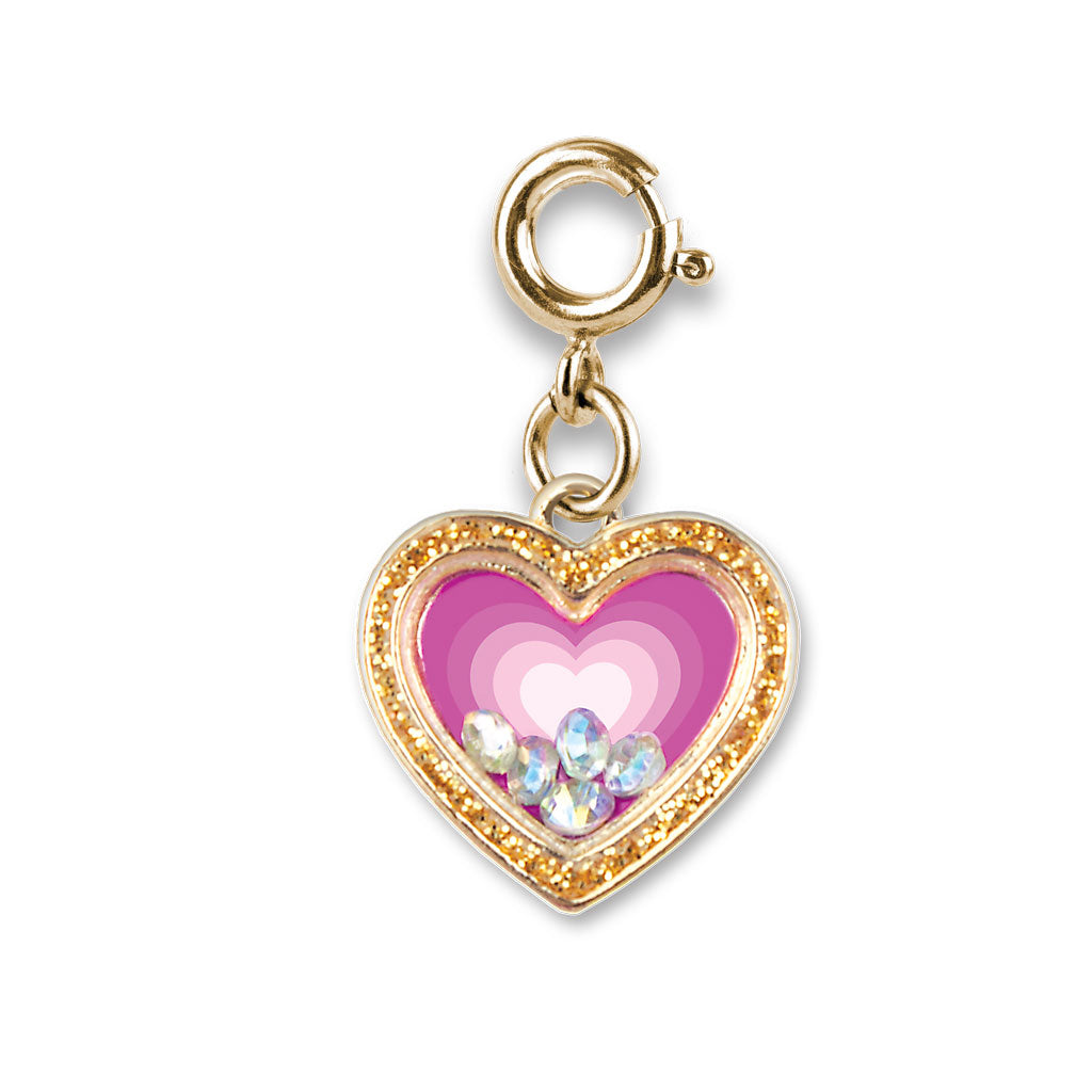Charm It! Kolye & Bileklik Charm // Gold Heart Shaker