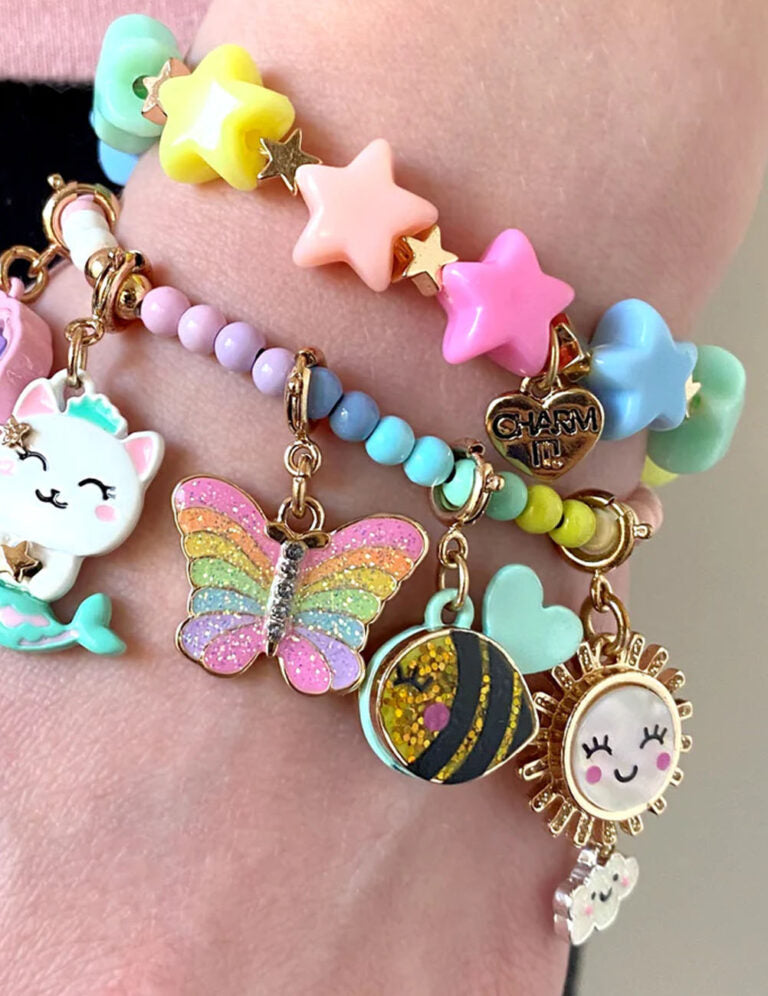 Charm It! Kolye & Bileklik Charm // Gold Glitter Bee